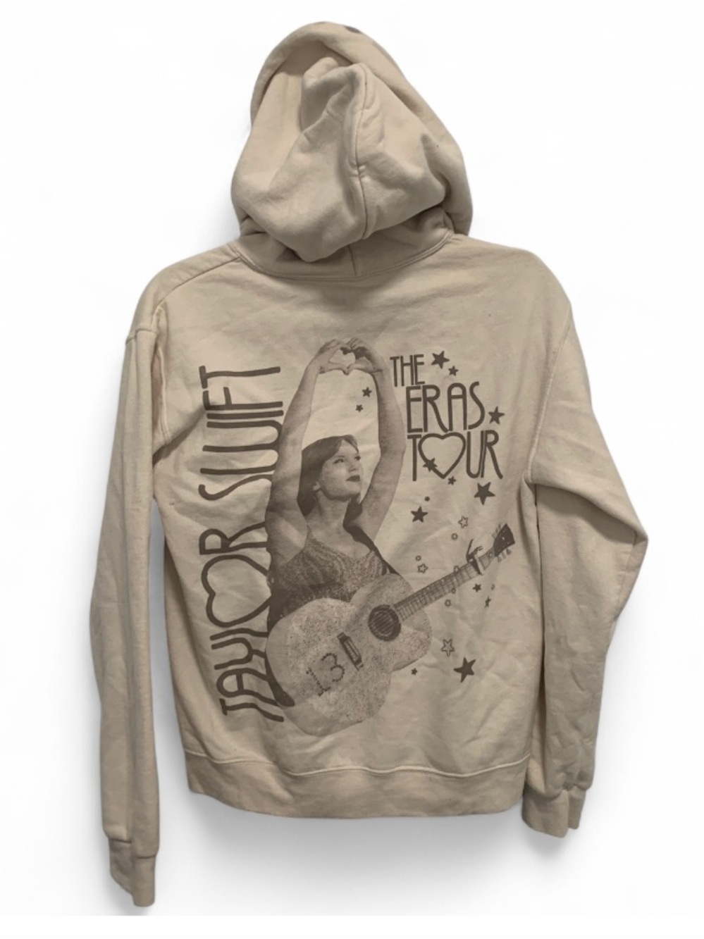 Taylor Swift The Eras Tour Beige Heart Graphic Hoodie Sweatshirt